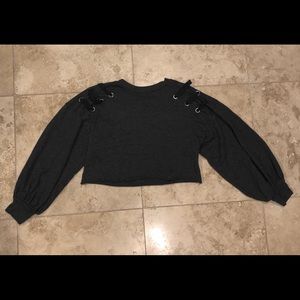 Long-Sleeve Crop Top